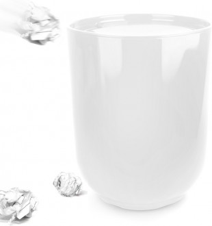 Корзина для мусора с крышкой step, 6,6 л, белая 