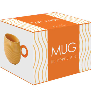 Кружка waves, 350 мл, оранжевая 