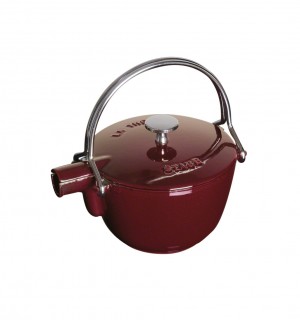 Чайник круглый, 16,5 см, 1,15 л, гранатовый 