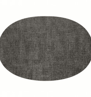 Салфетка подстановочная овальная двухсторонняя fabric, темно-серая 