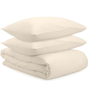 Комплект постельного белья из сатина кремового цвета из коллекции essential, 150х200 см 