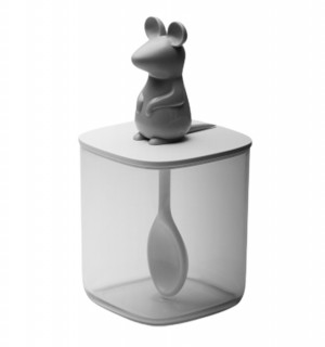 Банка для сыпучих продуктов lucky mouse seasoning с ложкой, 250 мл 