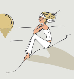 Постер от Софии Чарп "Coucher du soleil" 30х40 см Морская Коллекция