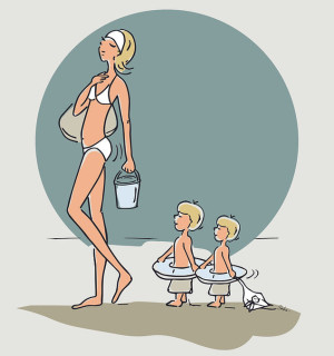 Постер от Софии Чарп "Canetons" 30х40 см Морская Коллекция