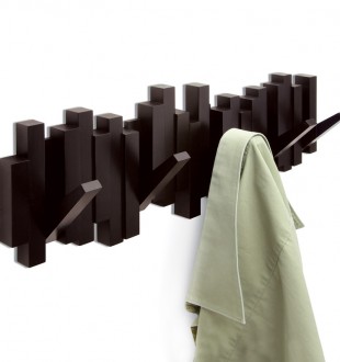 Вешалка настенная sticks, 49,3 см, эспрессо, 5 крючков 