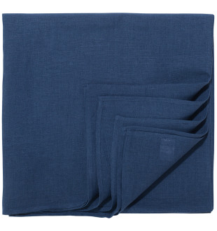 Скатерть из стираного льна синего цвета из коллекции essential, 170х170 см 