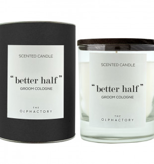 Свеча ароматическая the olphactory, better half, groom cologne, 40 ч 