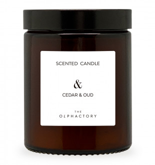 Свеча ароматическая the olphactory, &, cedar&oud, 30 ч 