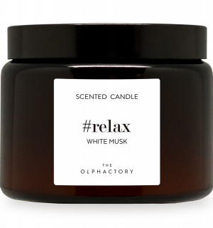 Свеча ароматическая the olphactory, relax, white musk, 60 ч 