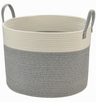 Корзина для хранения ulrik, D48х35 см, кремовая/светло-серая 