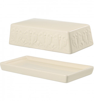 Масленка birds of paradise, кремовая 