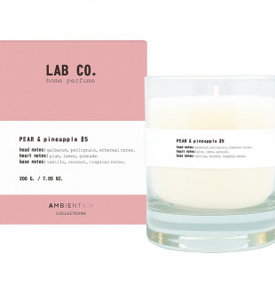 Свеча ароматическая lab co, pear&pineapple, 40 ч 