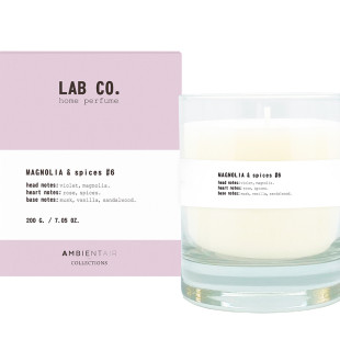 Свеча ароматическая lab co, magnolia&spices, 40 ч 