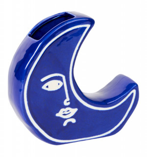 Ваза для цветов moon, 18 см, синяя 