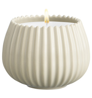 Свеча ароматическая nutmeg, leather & vanilla из коллекции edge, бежевый, 30 ч 