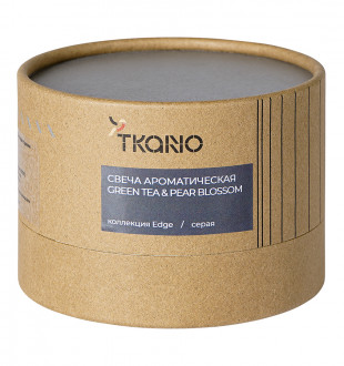 Свеча ароматическая green tea & pear blossom из коллекции edge, серый, 30 ч 