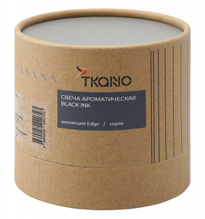 Свеча ароматическая с деревянным фитилём black ink из коллекции edge, серый, 60 ч 