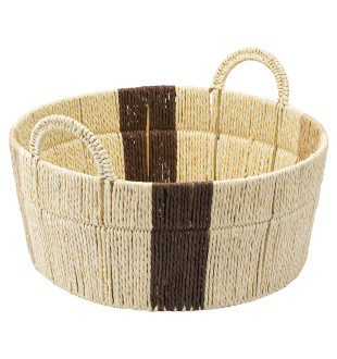 Корзина плетеная круглая bodhran chocolate из коллекции ethnic, размер m 