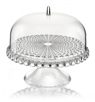 Блюдо для торта с крышкой tiffany, D30 см, прозрачное 