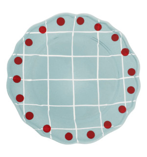 Тарелка обеденная, цвет Azzurro d 27 см Quadri