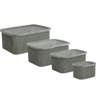 Набор из 4-х корзин для хранения sustainable collection, оливковый 