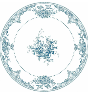 Тарелка десертная 23,2 см, Синий, Набор 4 шт. Les Depareillees Bleu