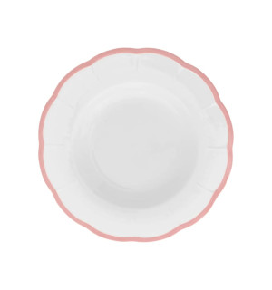 Глубокая тарелка PINK RIM 22,8 см Petalo bordo rosa