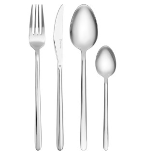 Набор столовых приборов pure, серебристые глянцевые, 16 пред. 