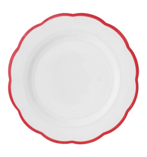 Блюдо круглое RED RIM 31,5 см Petalo bordo rosa