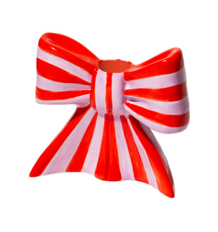 Подсвечник bow, 11х12х5 см, красно-белый 