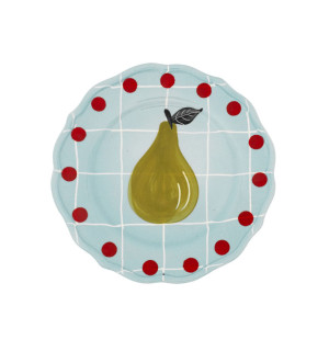 Десертная тарелка D.22,5 см - Light Blue Quadri