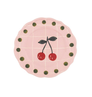 Десертная тарелка D.22,5 см- Pink Quadri