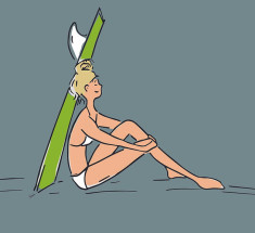 Постер от Софии Чарп "Plage" 30х40 см Морская Коллекция