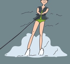 Постер от Софии Чарп "Ski nautique" 30х40 см Морская Коллекция