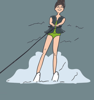 Постер от Софии Чарп "Ski nautique" 30х40 см Морская Коллекция