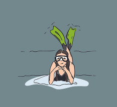 Постер от Софии Чарп "Plong&eacute;e" 30х40 см Морская Коллекция